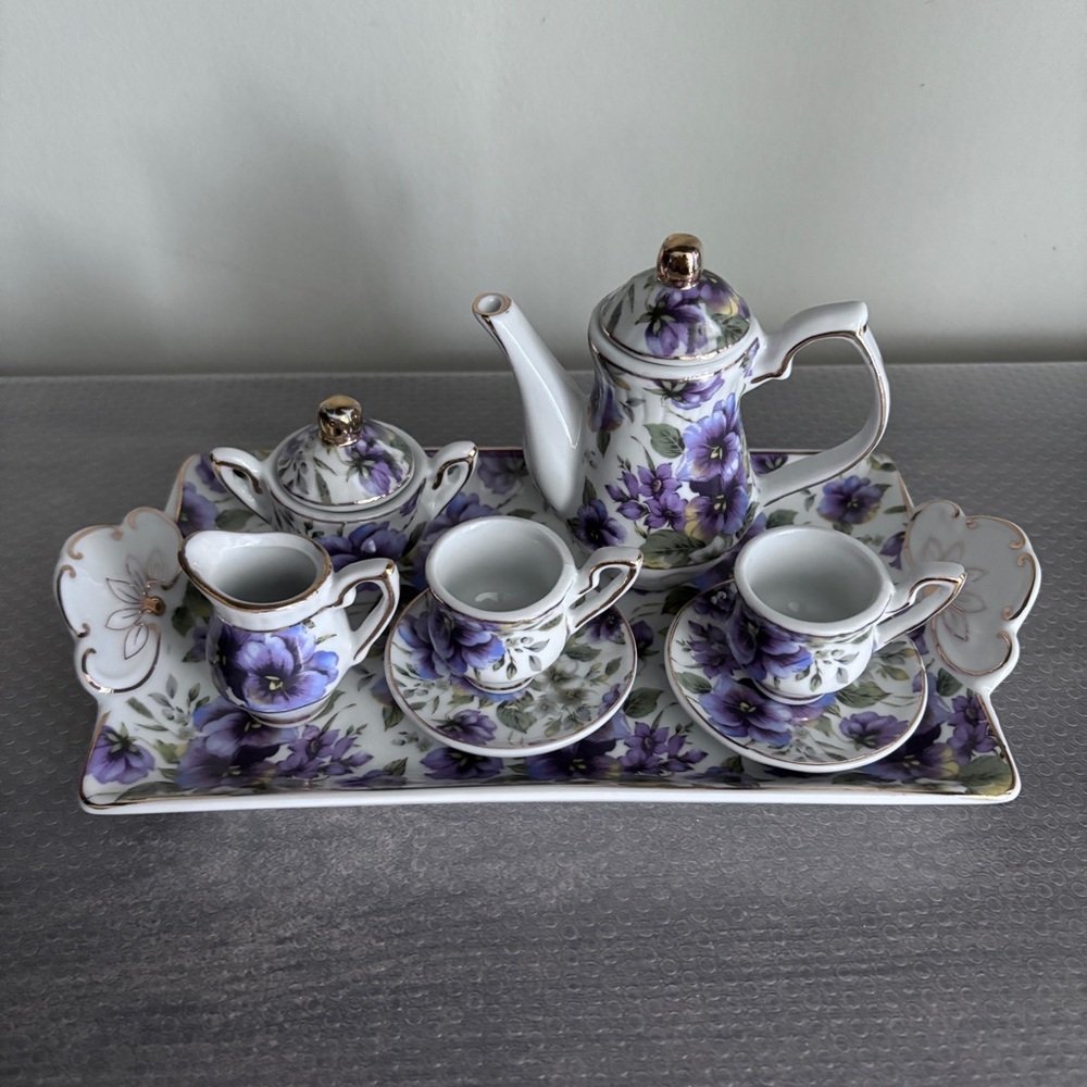 ACE Gift Collection Royal Fine Porcelain Miniature Tea Set